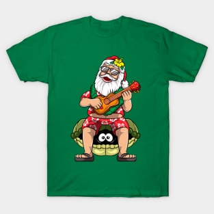 Hawaiian Christmas In July Santa Claus T-Shirt